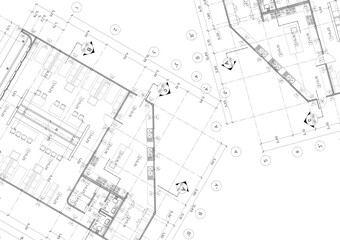Floor plan designed building on the drawing.
