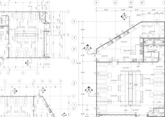 Floor plan designed building on the drawing.