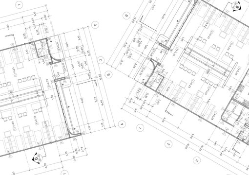 Floor plan designed building on the drawing.