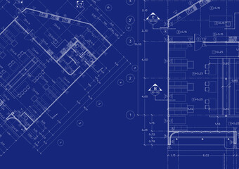 Floor plan designed building on the drawing.
