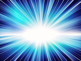 A blue and white abstract background with a ray of light in the center.