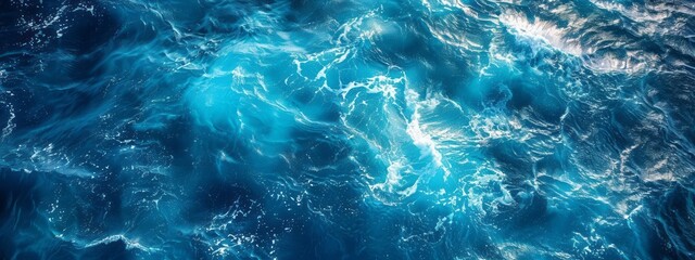 Surface shot of aqua sea water background - obrazy, fototapety, plakaty
