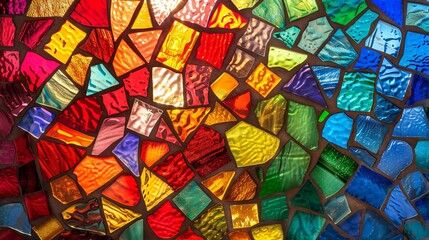 Fototapeta na wymiar stained glass window Vibrant mosaic