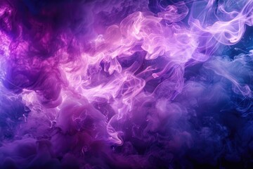 Electric bolts of lime and violet smoke - obrazy, fototapety, plakaty