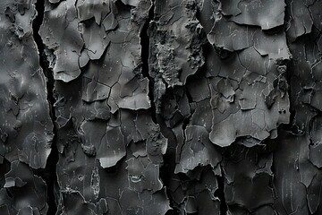 Grunge black and white background with peeling paint,  Close up