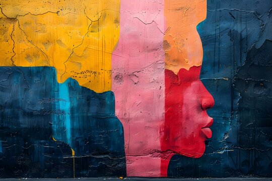 Silhouette of Freedom: A Colorful Tribute to the Civil Rights Era. Concept Freedom Fighters, Civil Rights Movement, Colorful Silhouettes, Historical Tribute, Vibrant Portraits