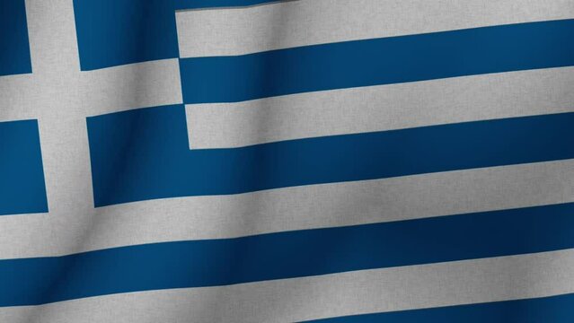 The flag of Greece. The evolving 3d national flag of Greece. 1080p HD animation for presentation.
