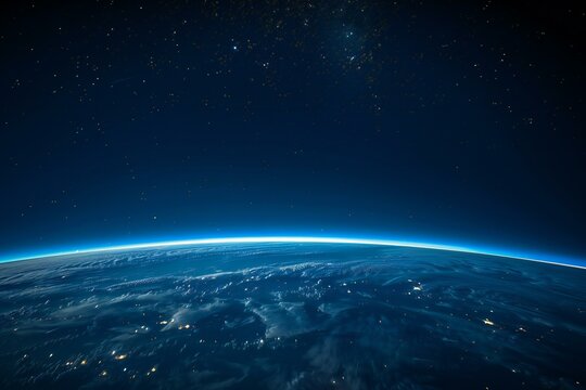View of the planet Earth from space during a sunrise  rendering elements of this image furnished by NASA