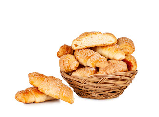 Fresh croissant isolated on a white background