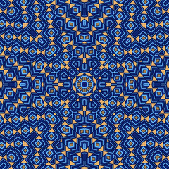 Minimal mosaic repeated pattern vector design. Exotic wallpaper motif. Mix - 783025180