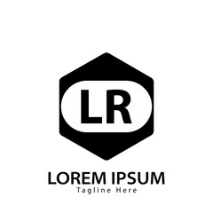 letter LR logo. LR. LR logo design vector illustration for creative company, business, industry