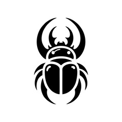 Horn beetle logo design. horn beetle logo vector illustration.