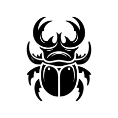 Horn beetle logo design. horn beetle logo vector illustration.