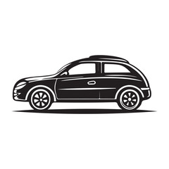 Simple Car Silhouette  And Vector Images, art, design