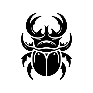 recommend clip art: Horn beetle logo design. horn beetle logo vector illustration.
