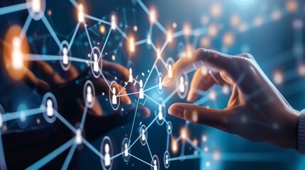 Person Touching the Digital Screen