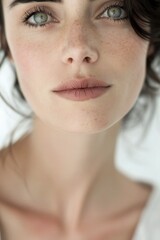 Portrait of a beautiful young woman with natural make-up
