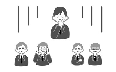 問題を起こす若手社員に悩むシニア会社員たち