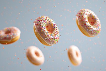 Whimsical Confections: Donuts in Flight