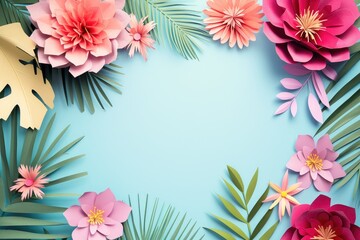 Fototapeta na wymiar Serenity in Summer: Abstract Floral Design