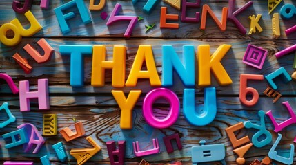 Colorful "Thank You" Letters