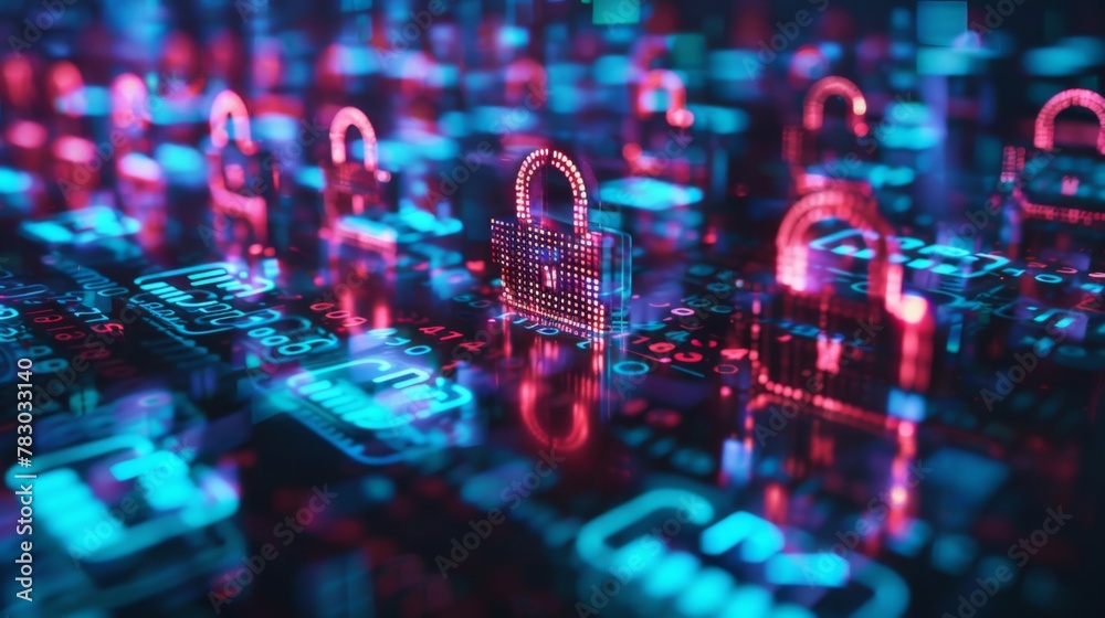 Poster secure computer the screen lock