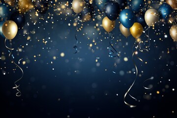Colorful celebration with balloons, streamers, and confetti