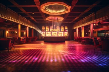 Ambiance of retro music venues and dance halls