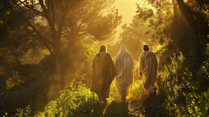 Disciples on the road to Emmaus - Powered by Adobe