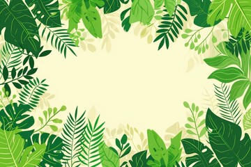 Botanical Green Leaves Seamless Pattern for Print