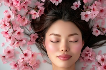 Elegance Unveiled: Cherry Blossom Beauty in Repose
