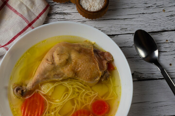 chicken meat soup
