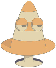 cartoon illustration of a man in a hat