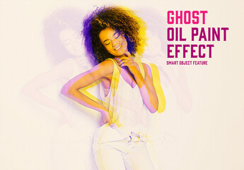 Ghost Oil Paint Effect - obrazy, fototapety, plakaty