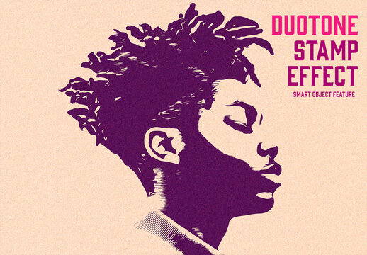 Duotone Stamp Effect