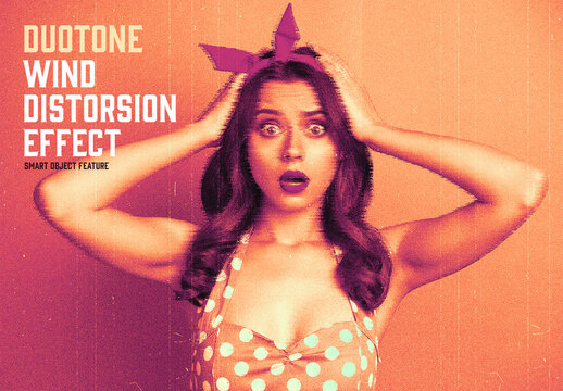 Duotone Wind Distorsion Effect