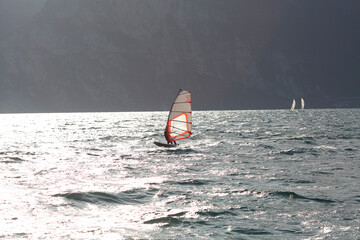 Yachts on the lake Garda