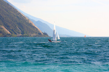 Yachts on the lake Garda