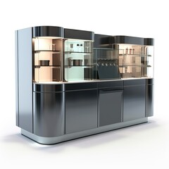 Bar cabinet steelgray