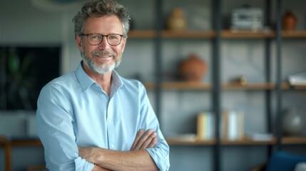 Fototapeta premium Confident Smiling Professional Man
