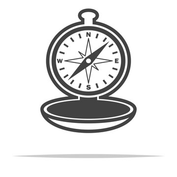 recommend clip art: Antique compass icon transparent vector isolated