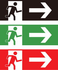 出口　非常口　exit 　アイコン