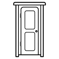 Minimalistic vector icon of a door, perfect for architectural designs.