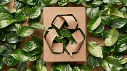 The Recycle Symbol and Greenery