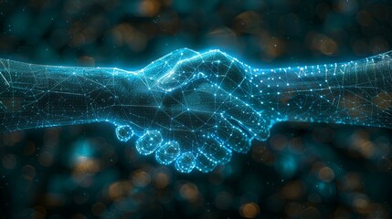 The handshaking technical background of the technology sense wire frame
