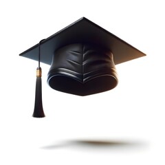 Graduate cap isolated on white background. Mortarboard