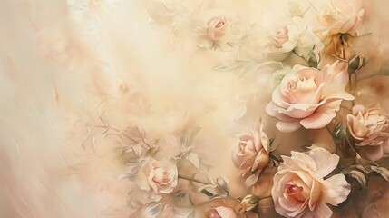 Soft creamy backdrop with a delicate blend of hues and tones