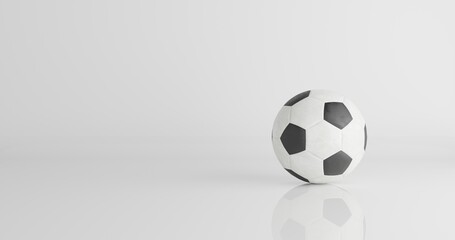 soccer ball on white background, for sport compositing background