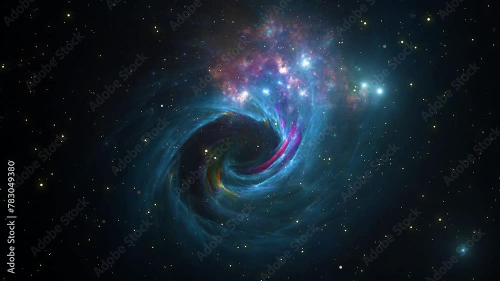 Poster galaxy and nebula. abstract space background. endless universe with stars and galaxies in outer spac