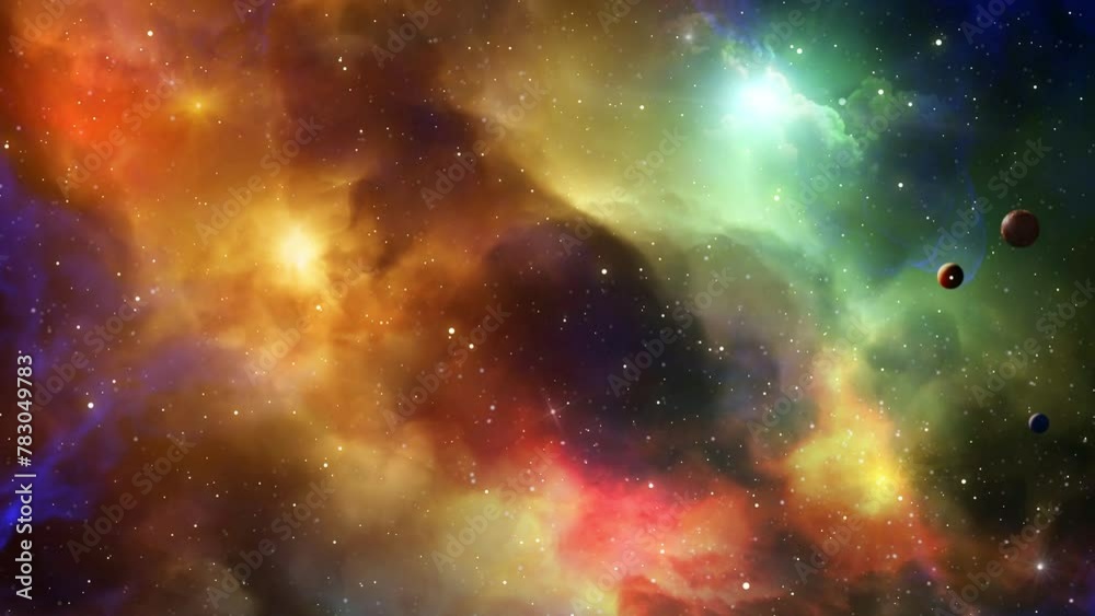 Wall mural galaxy and nebula. abstract space background. endless universe with stars and galaxies in outer spac